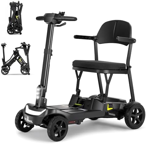 Aviro S1 Lightweight (39 lbs) Foldable Mobility Scooter for Adults – 20-Mile Range, Dual 10Ah Lithium Battery, 270W Motor, 20-Mile Range, 265 lbs Capacity, All-in-One Design